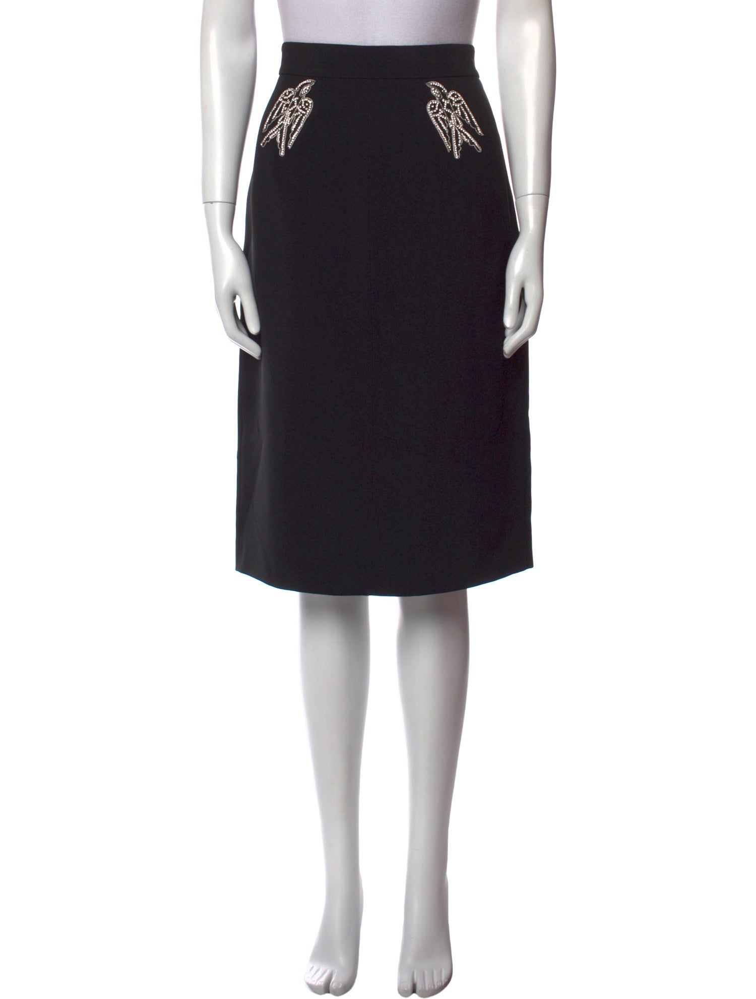 Nº 21 Crystal Embellishments Knee-Length Skirt