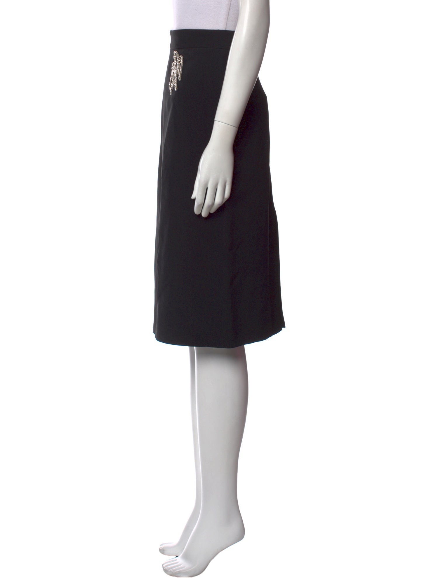 Nº 21 Crystal Embellishments Knee-Length Skirt