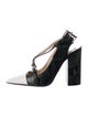 Nº 21 Embossed Leather Colorblock Pattern Slingback Pumps