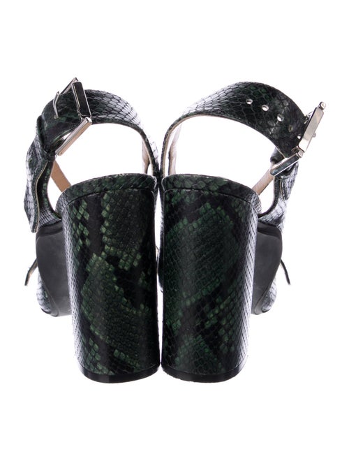 Nº 21 Embossed Leather Colorblock Pattern Slingback Pumps