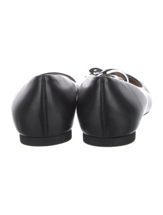 Nº 21 Leather Chain-Link Accents Ballet Flats