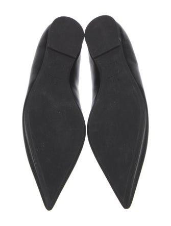 Nº 21 Leather Chain-Link Accents Ballet Flats