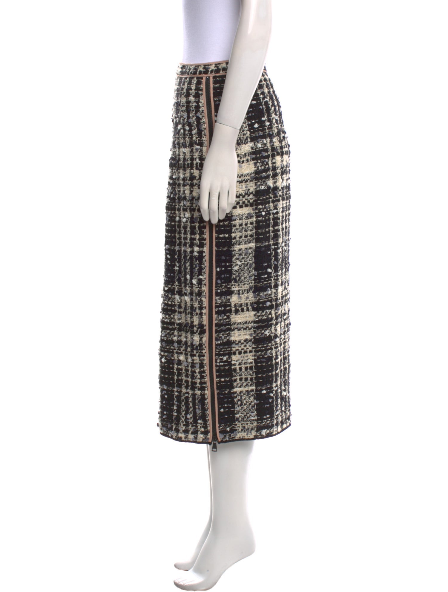 Nº 21 Plaid Print Midi Length Skirt w/ Tags