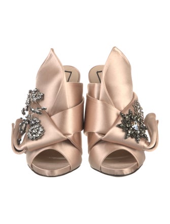 Nº 21 Satin Crystal Embellishments Slides