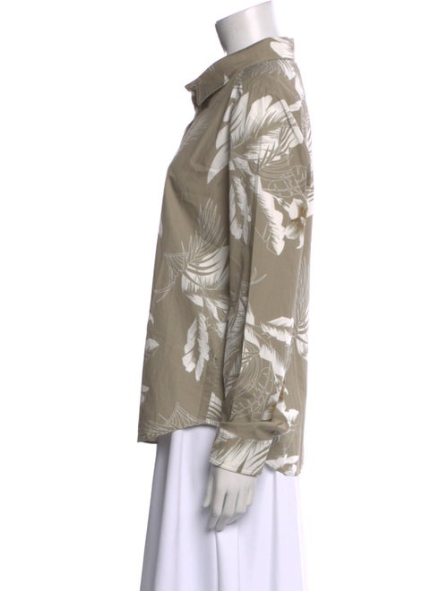 Nº 21 Printed Long Sleeve Button-Up Top
