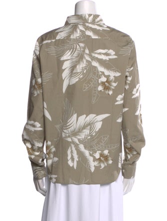 Nº 21 Printed Long Sleeve Button-Up Top