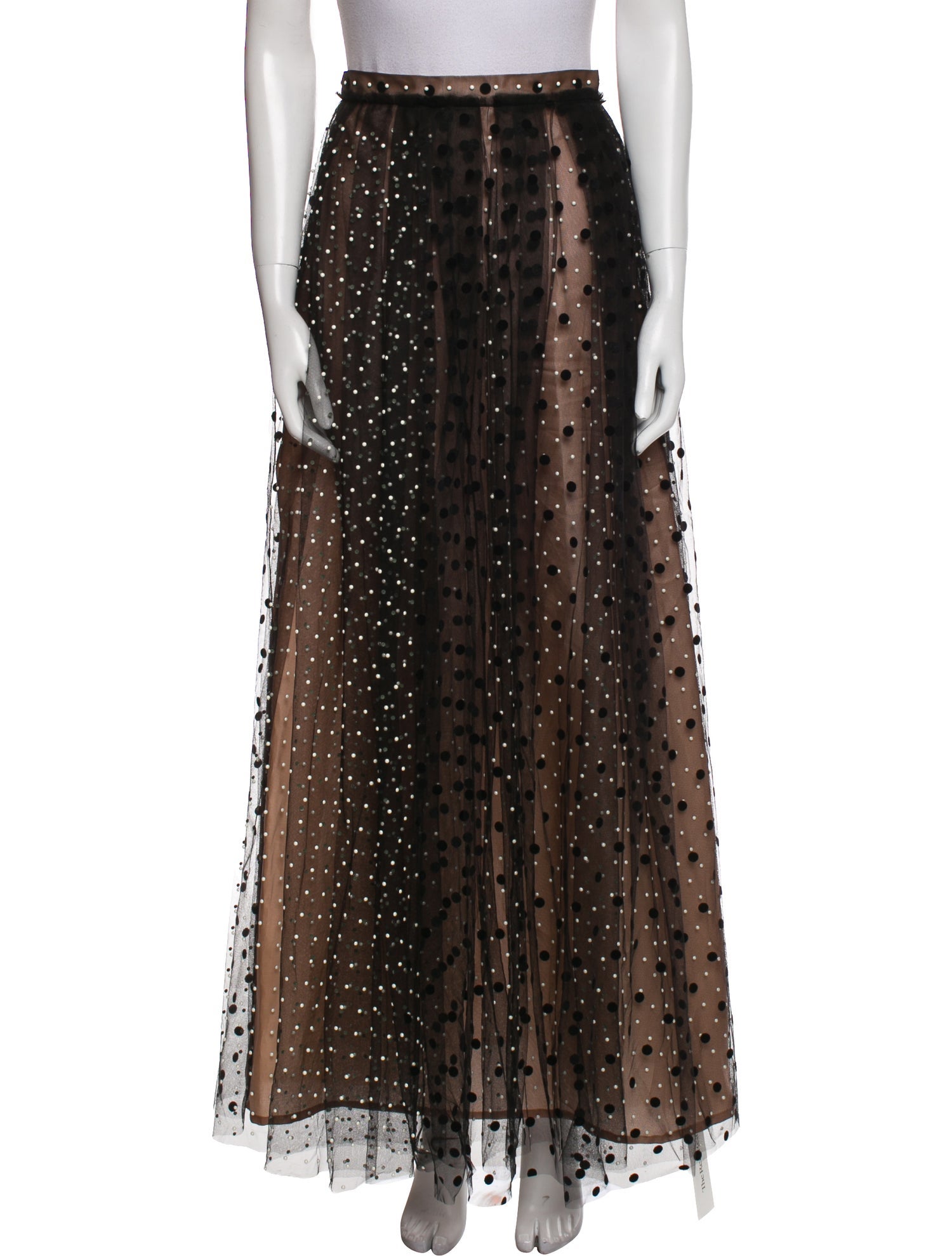 Nº 21 Polka Dot Print Long Skirt