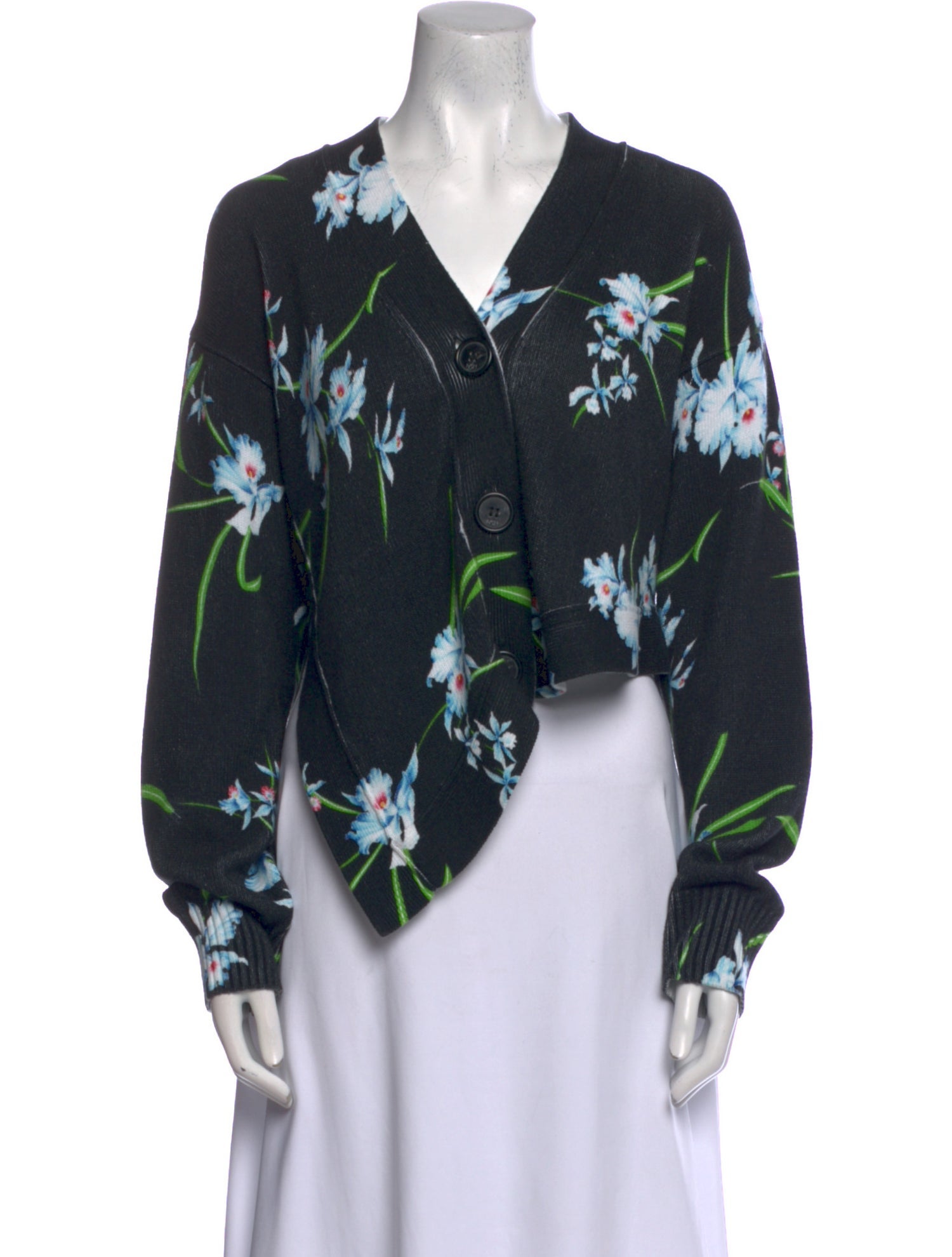 Nº 21 Floral Print V-Neck Sweater