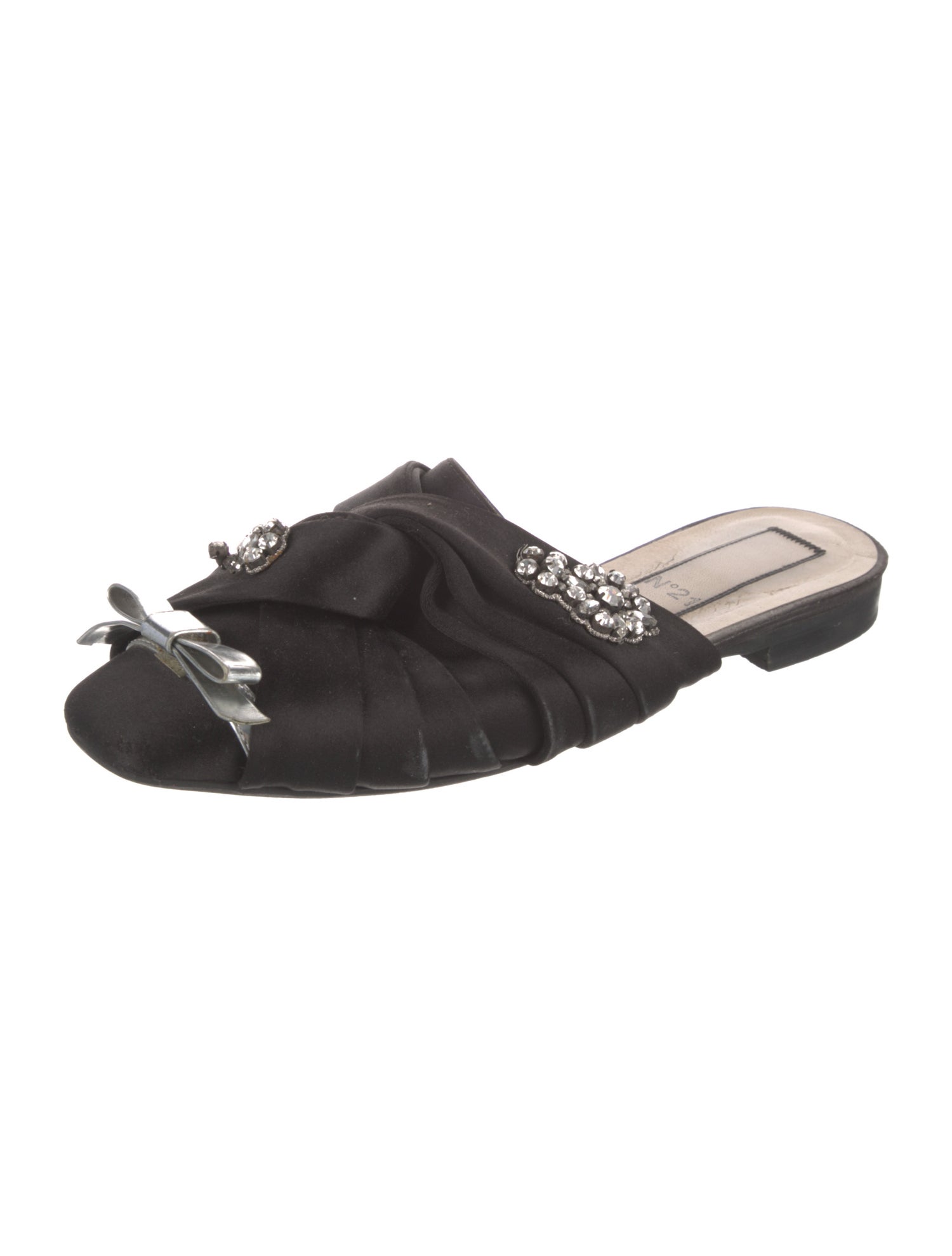 Nº 21 Satin Crystal Embellishments Slides