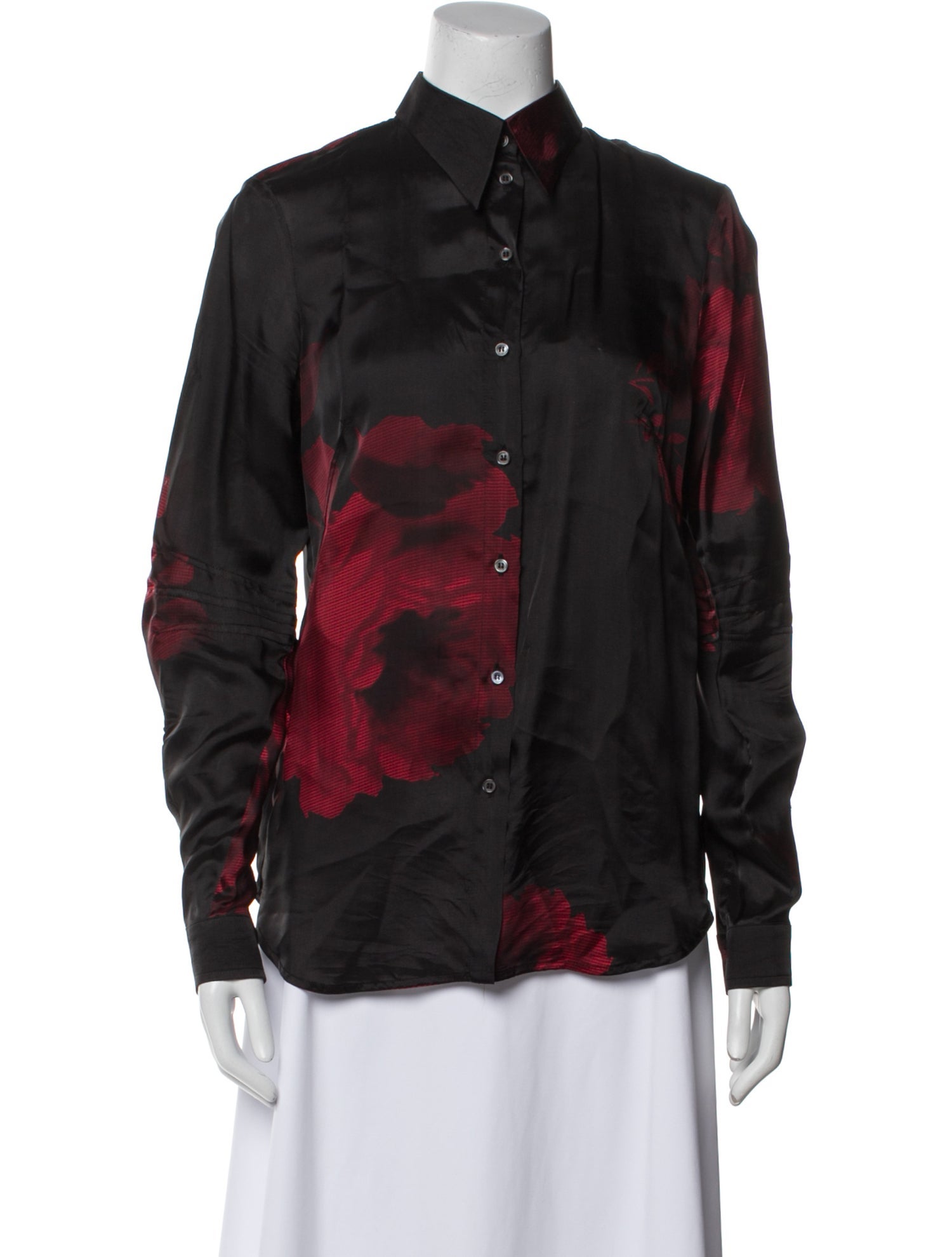 Nº 21 Printed Long Sleeve Button-Up Top