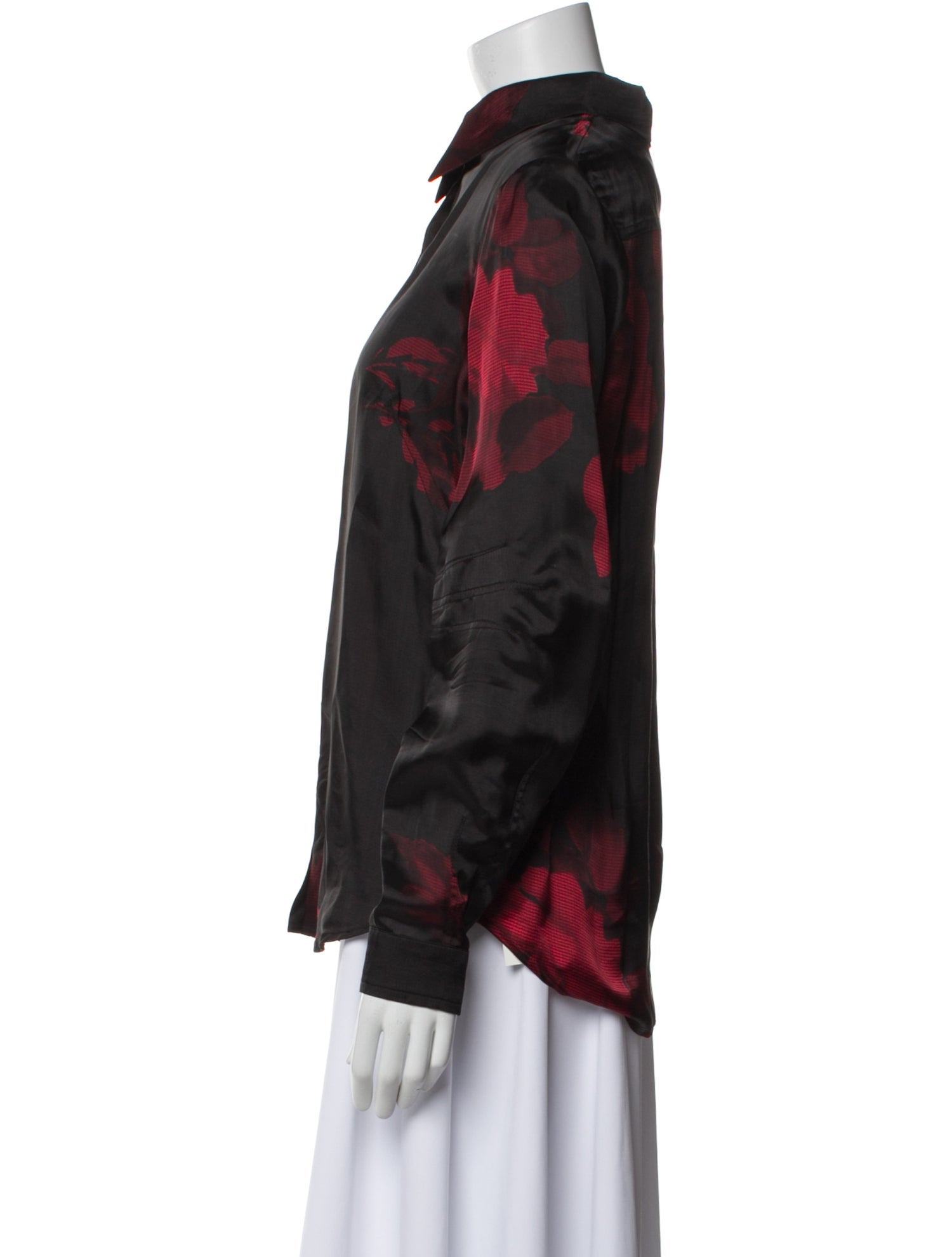 Nº 21 Printed Long Sleeve Button-Up Top