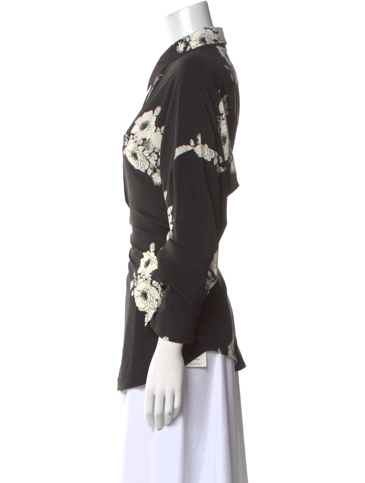 Nº 21 Silk Floral Print Button-Up Top