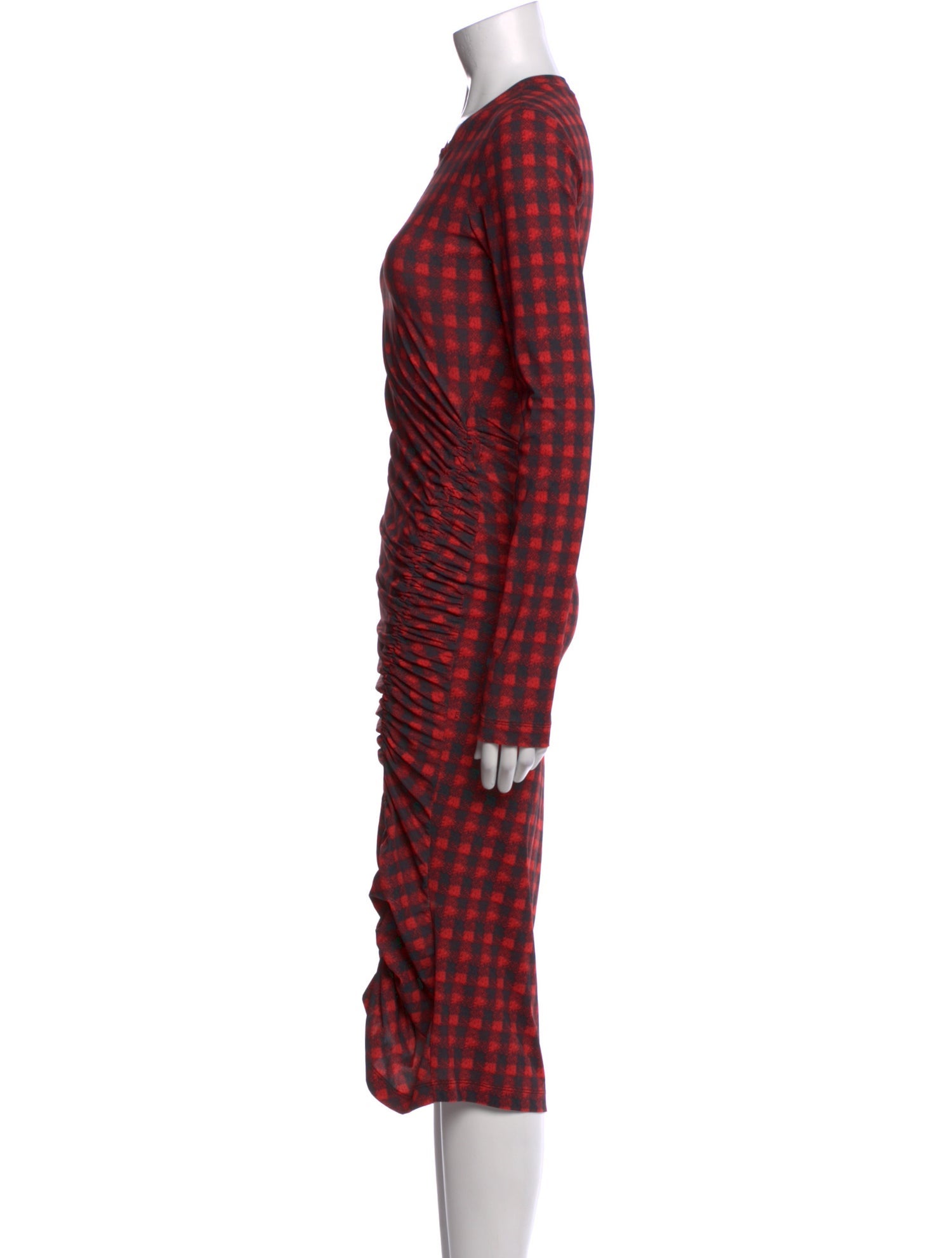 Nº 21 Plaid Print Midi Length Dress