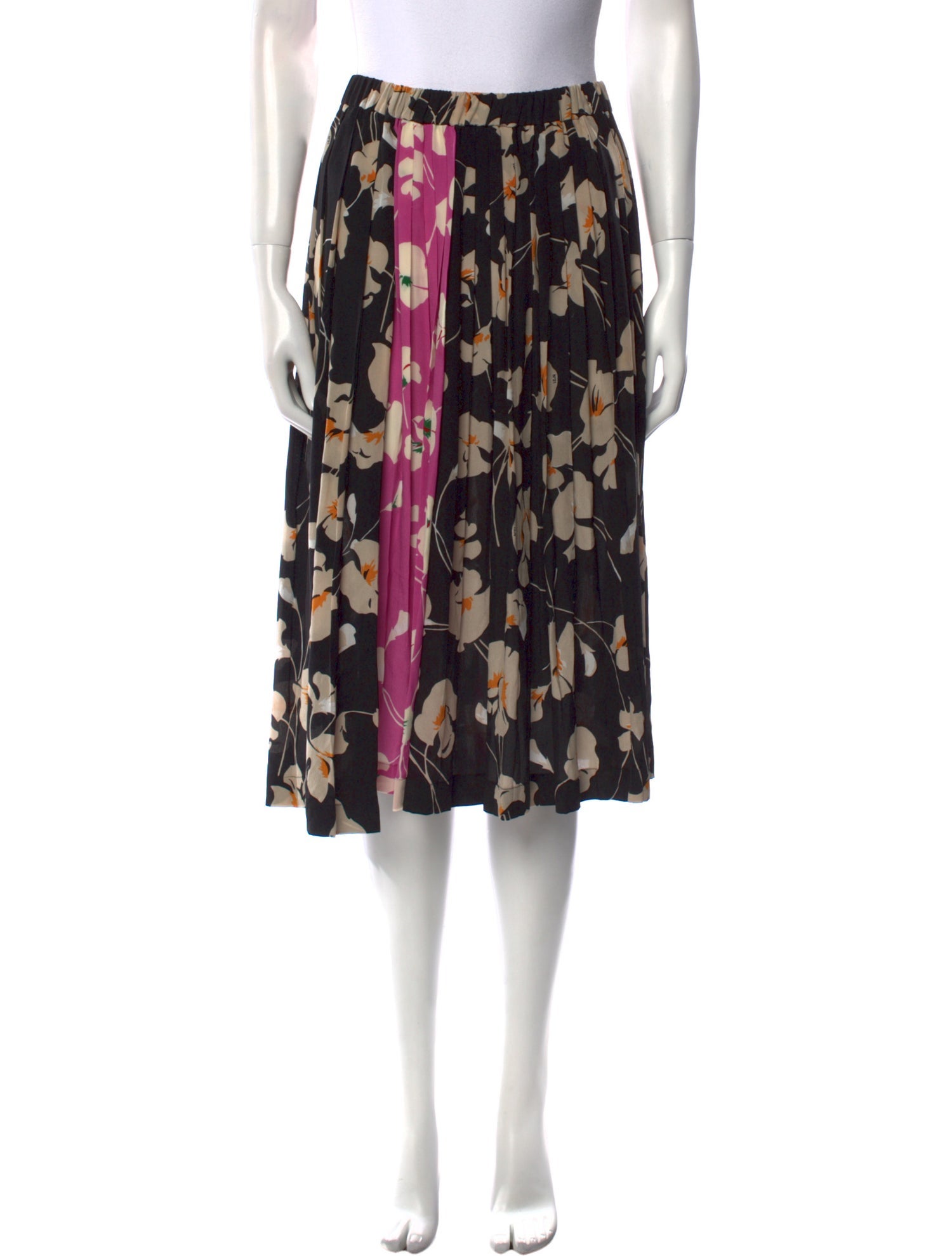 Nº 21 Floral Print Knee-Length Skirt