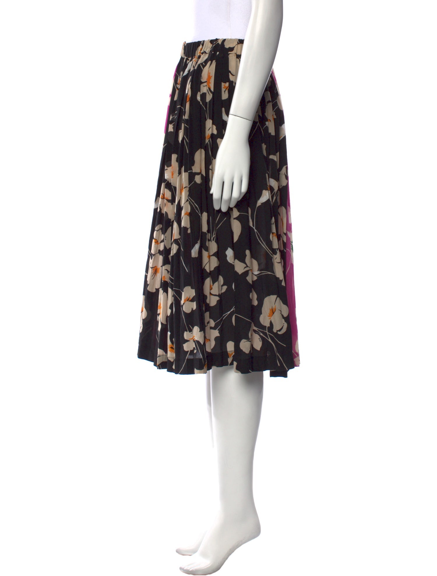 Nº 21 Floral Print Knee-Length Skirt