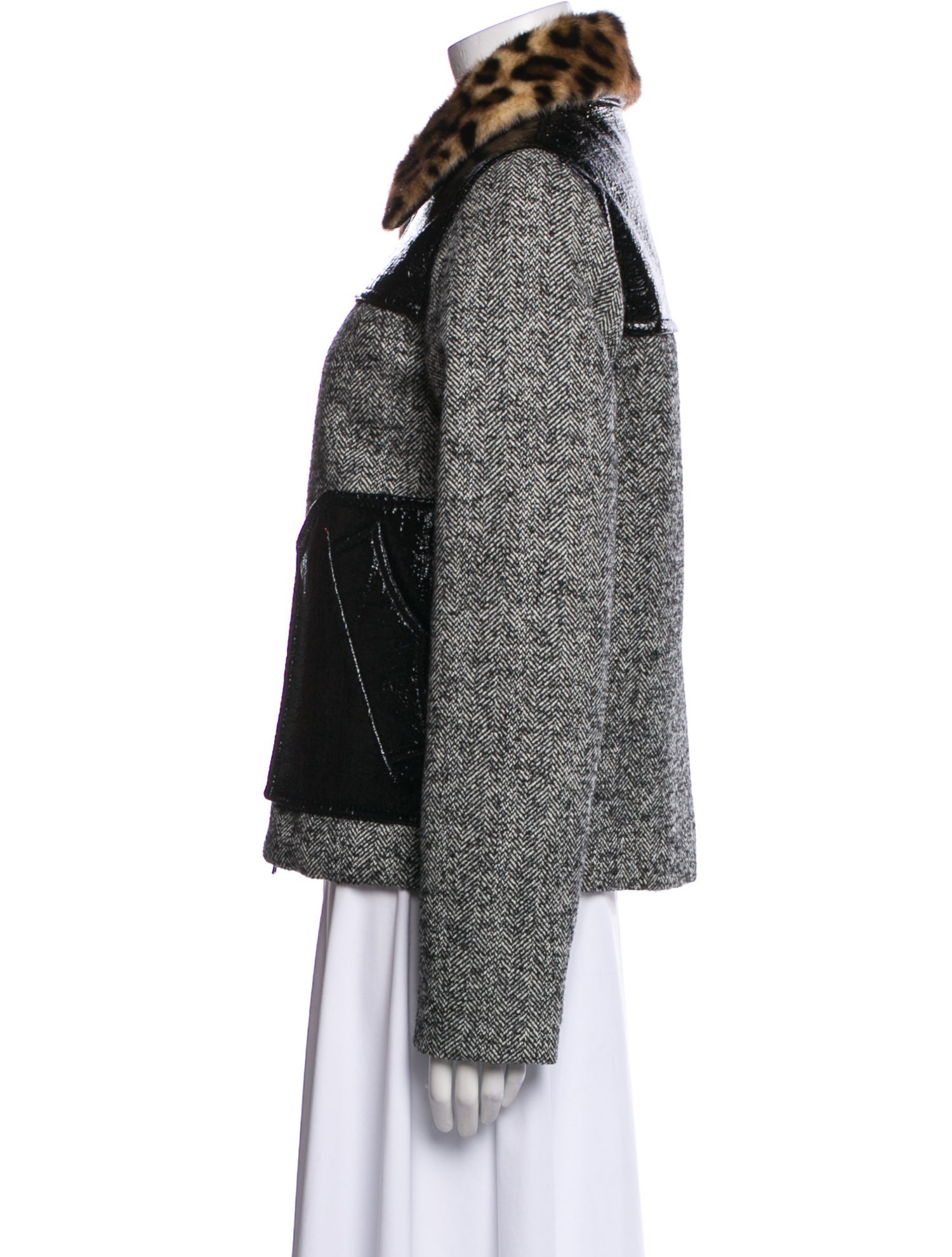 Nº 21 Wool Printed Faux Fur Jacket