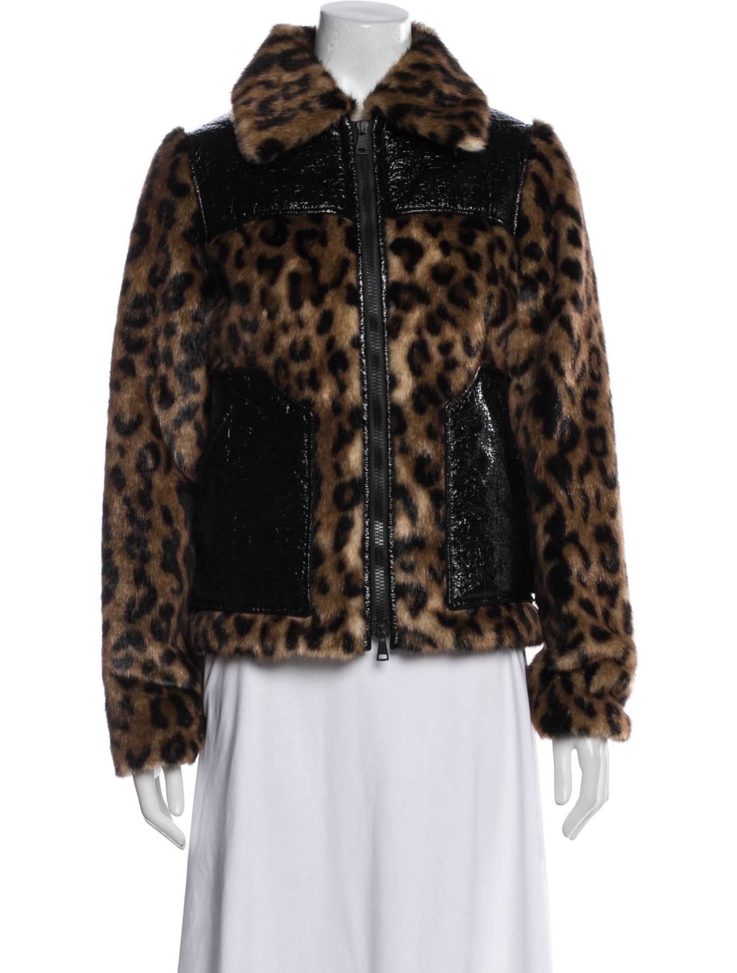 Nº 21 Animal Print Faux Fur Jacket