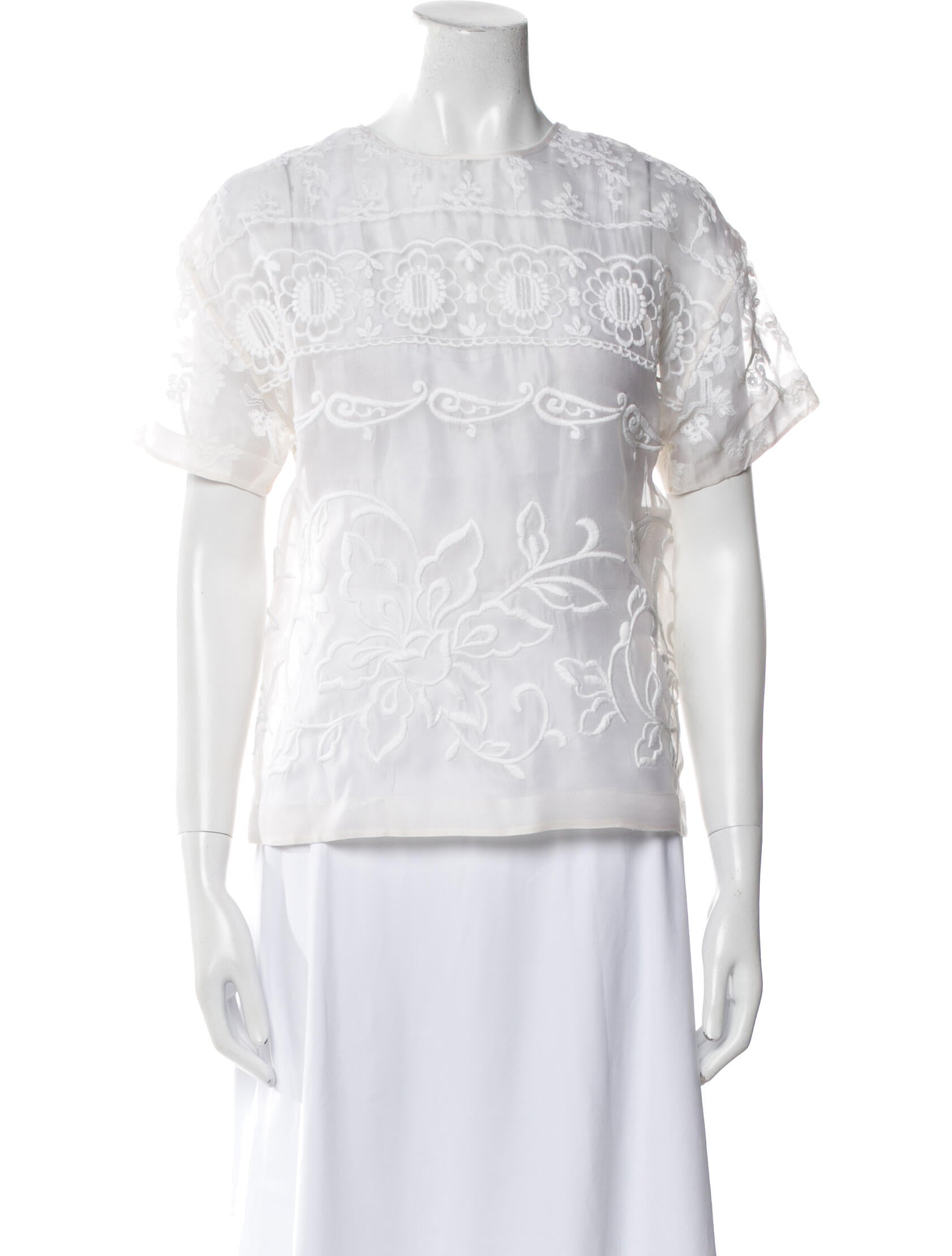 Nº 21 Crew Neck Short Sleeve Blouse