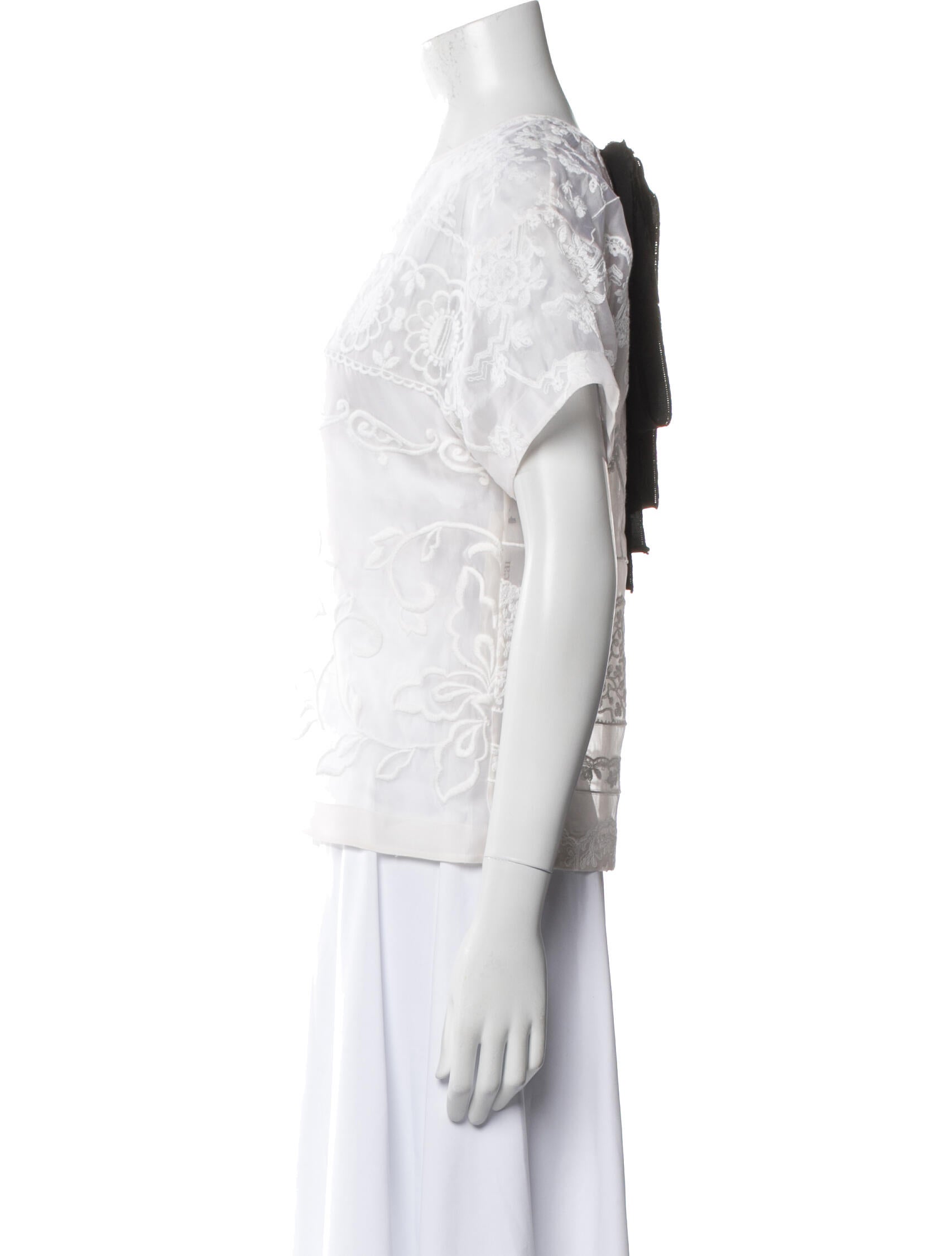 Nº 21 Crew Neck Short Sleeve Blouse