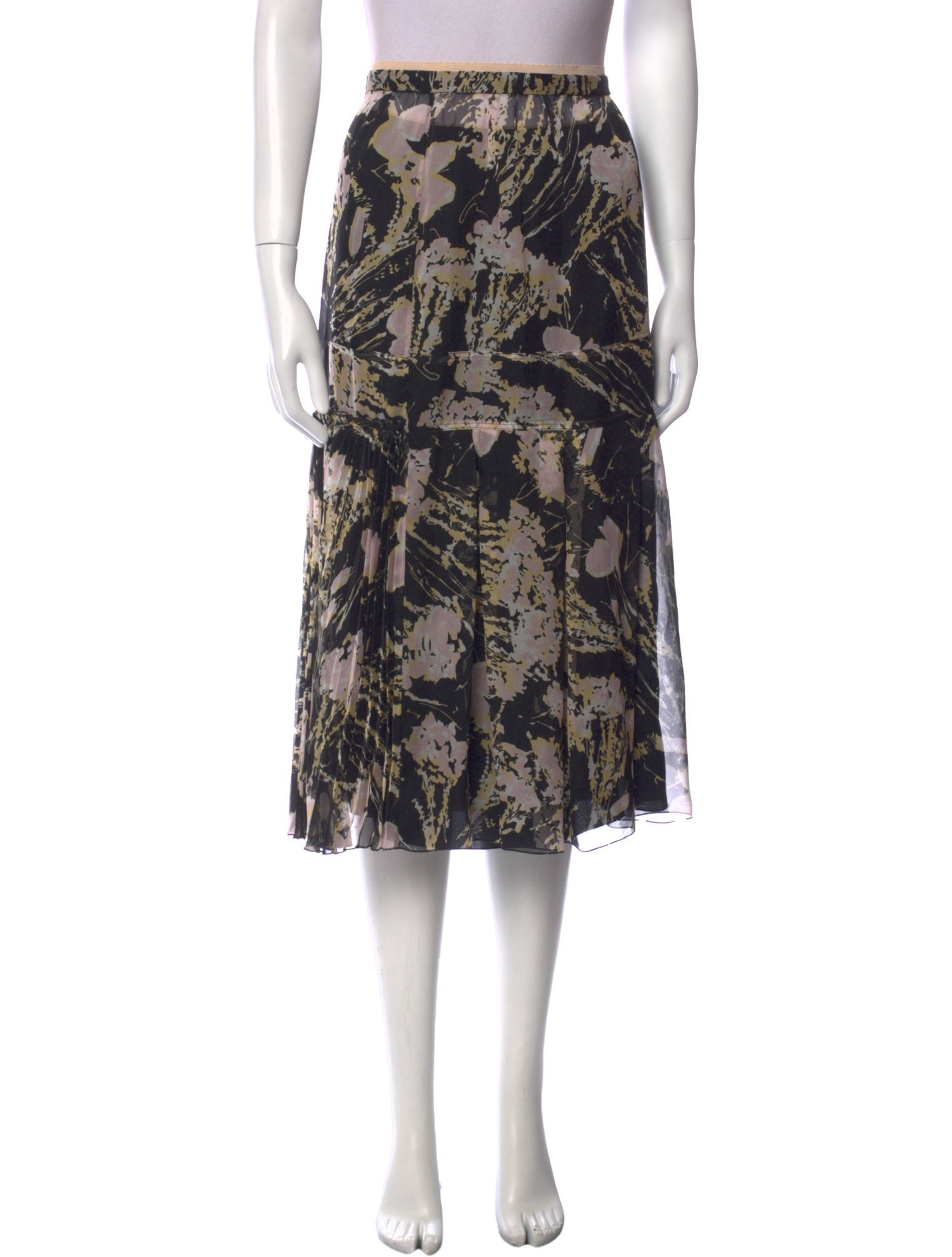 Nº 21 Silk Midi Length Skirt