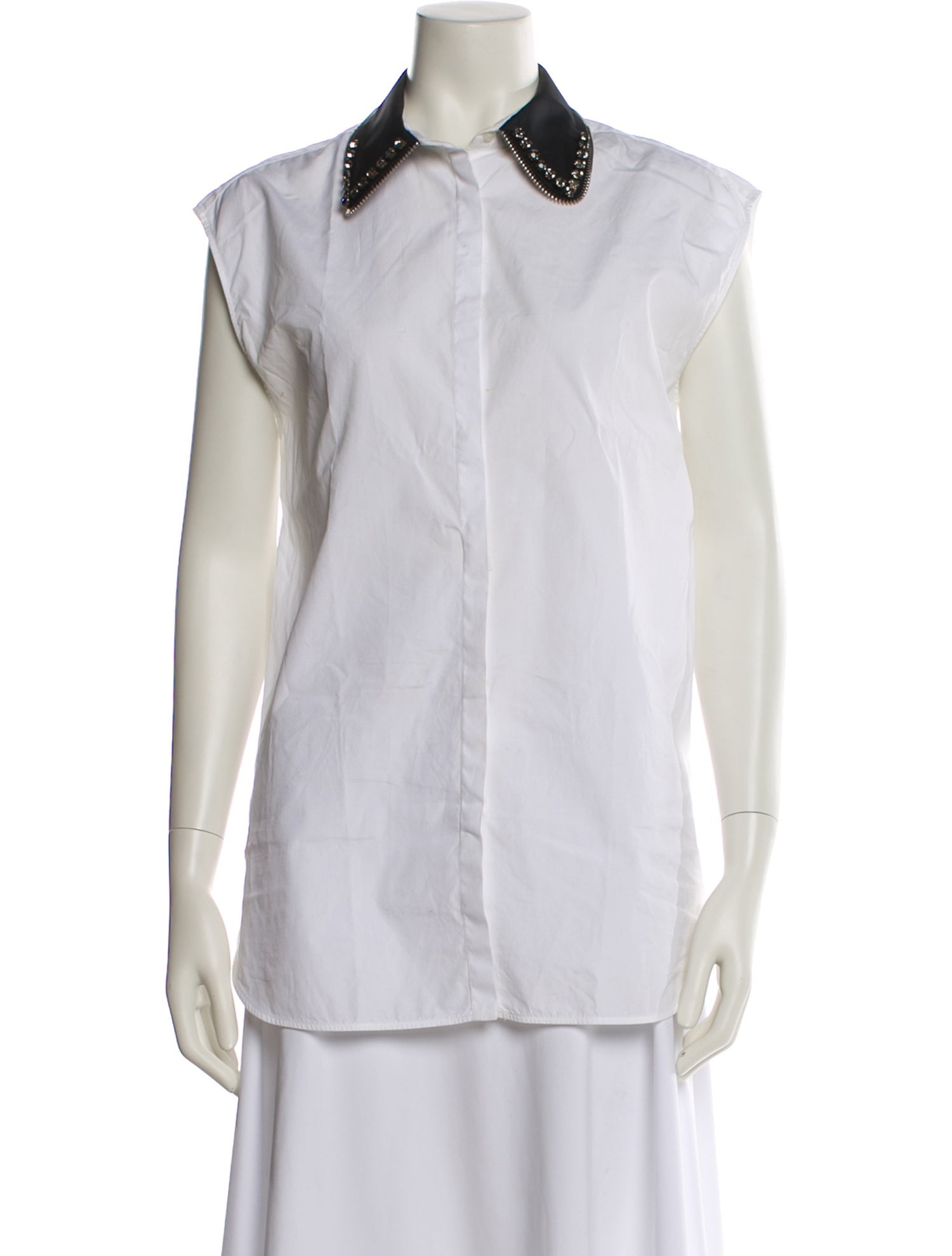 Nº 21 Short Sleeve Button-Up Top