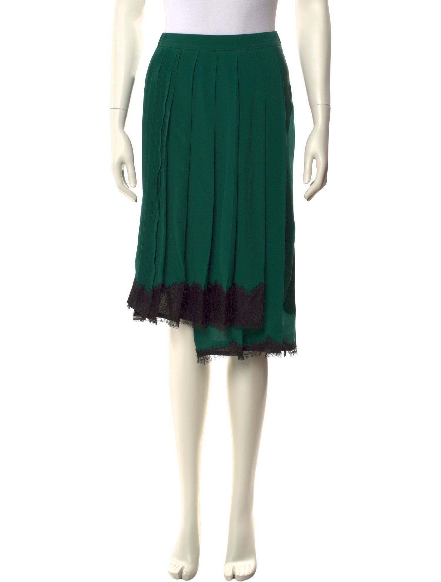 Nº 21 Lace Trim Embellishment Knee-Length Skirt