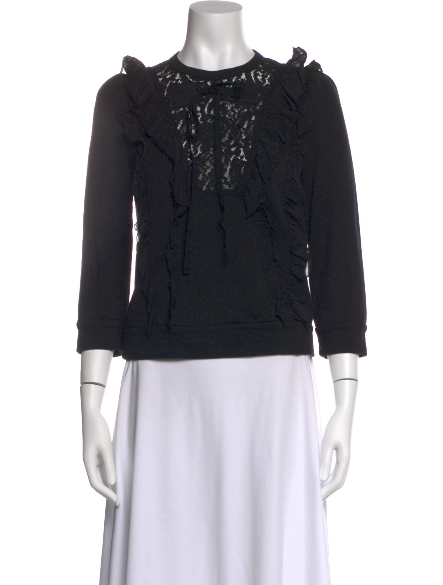 Nº 21 Crew Neck Three-Quarter Sleeve Sweatshirt