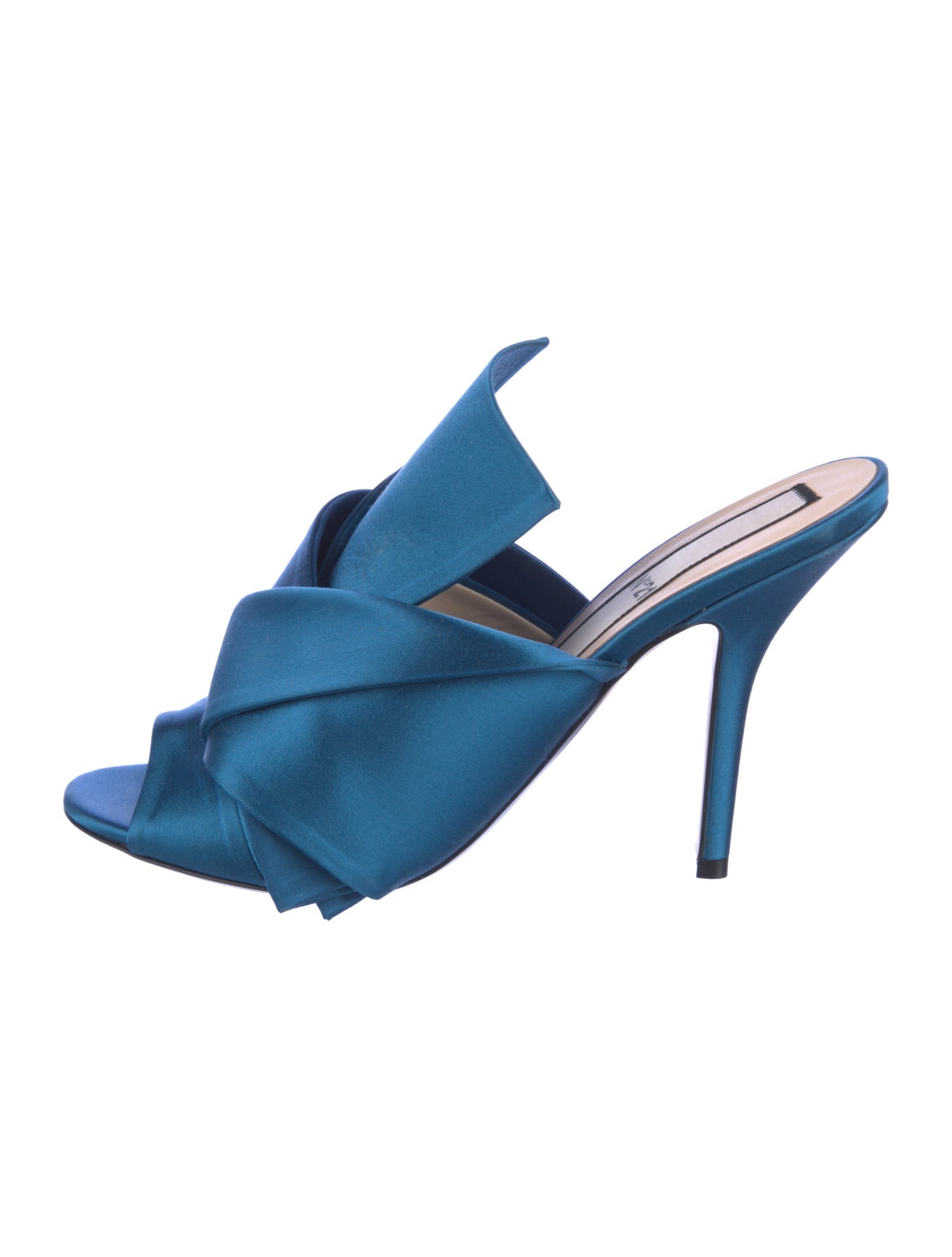 Nº 21 Satin Pleated Accents Mules