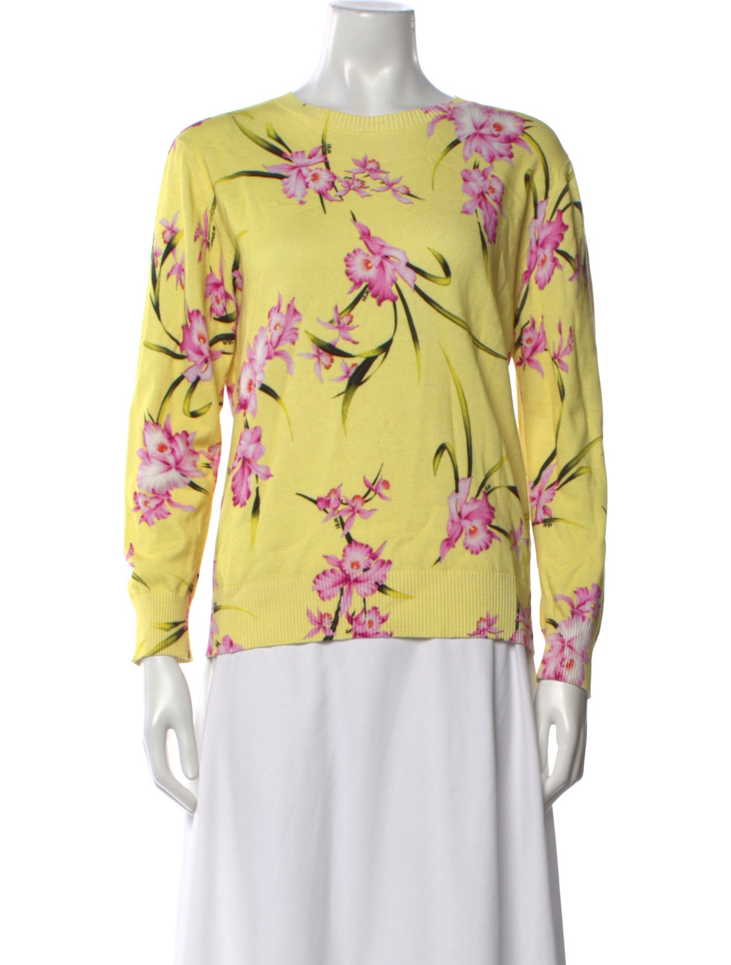 Nº 21 Floral Print Scoop Neck Sweater