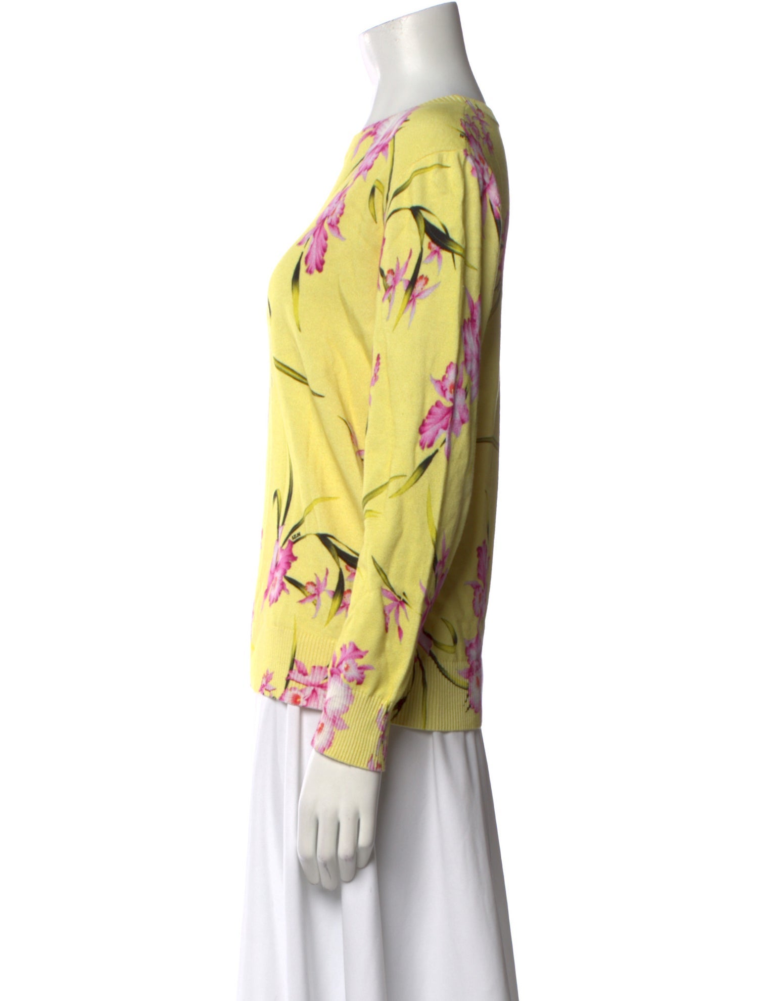 Nº 21 Floral Print Scoop Neck Sweater