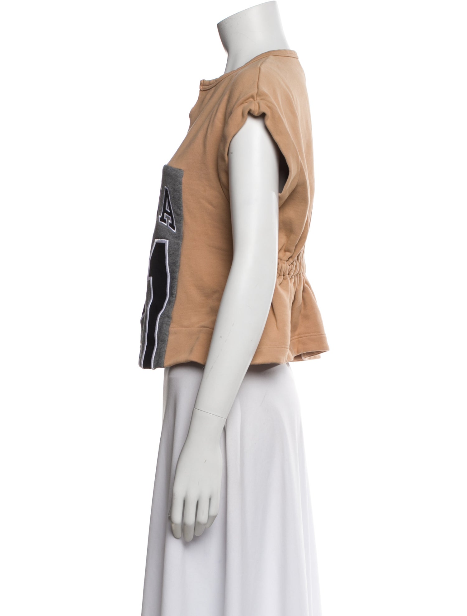 Nº 21 Graphic Print Crew Neck Crop Top