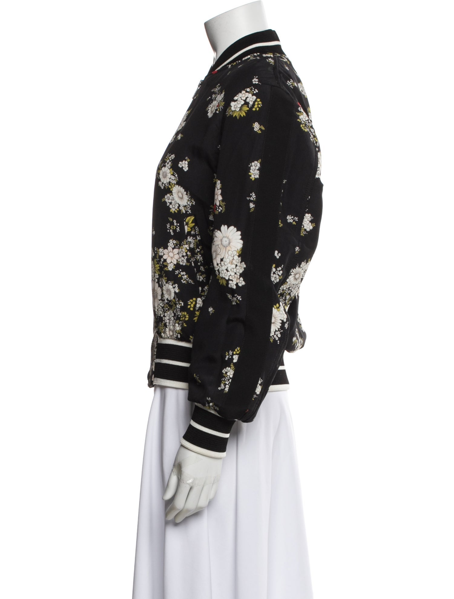 Nº 21 Silk Floral Print Bomber Jacket