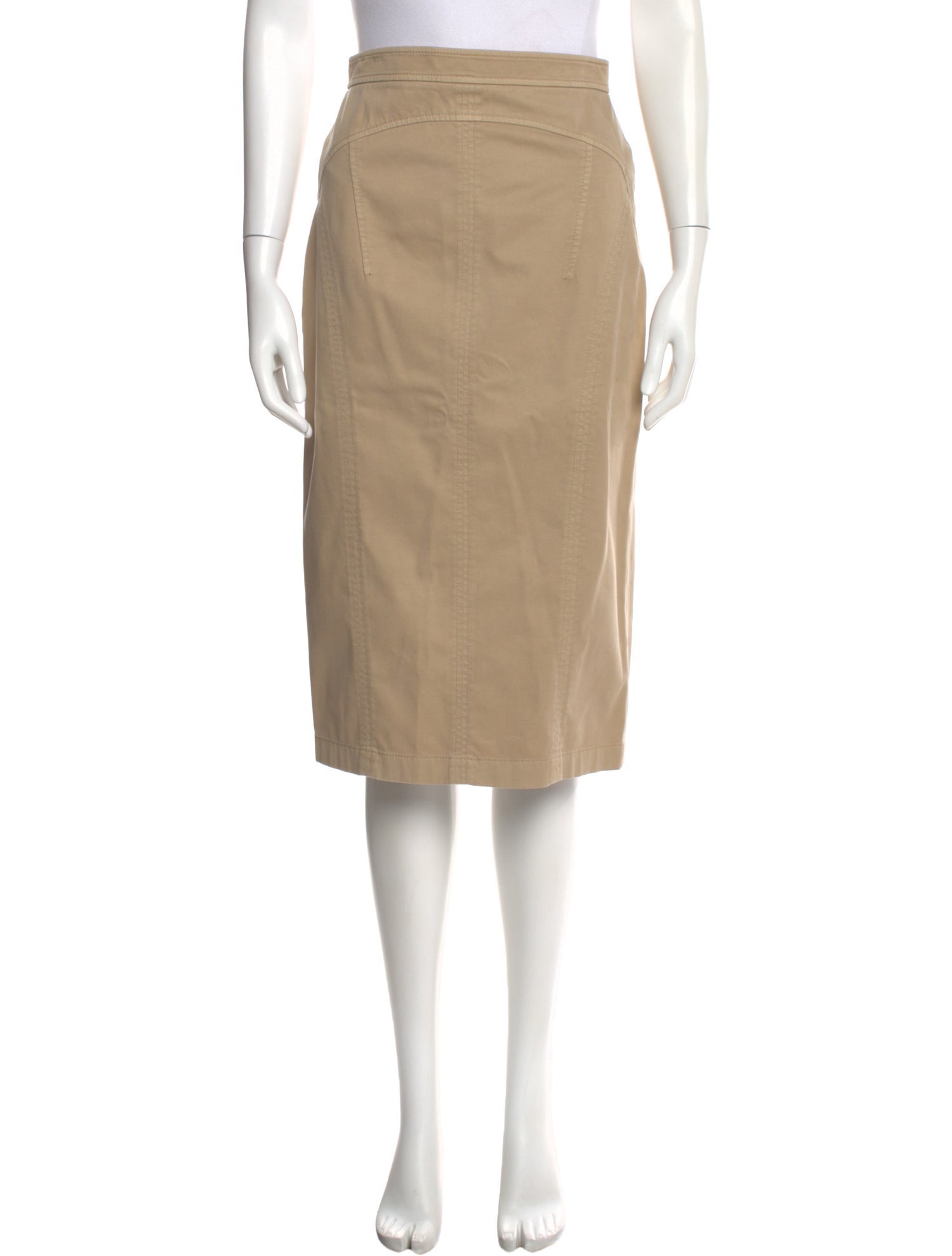 Nº 21 Mesh Accents Knee-Length Skirt