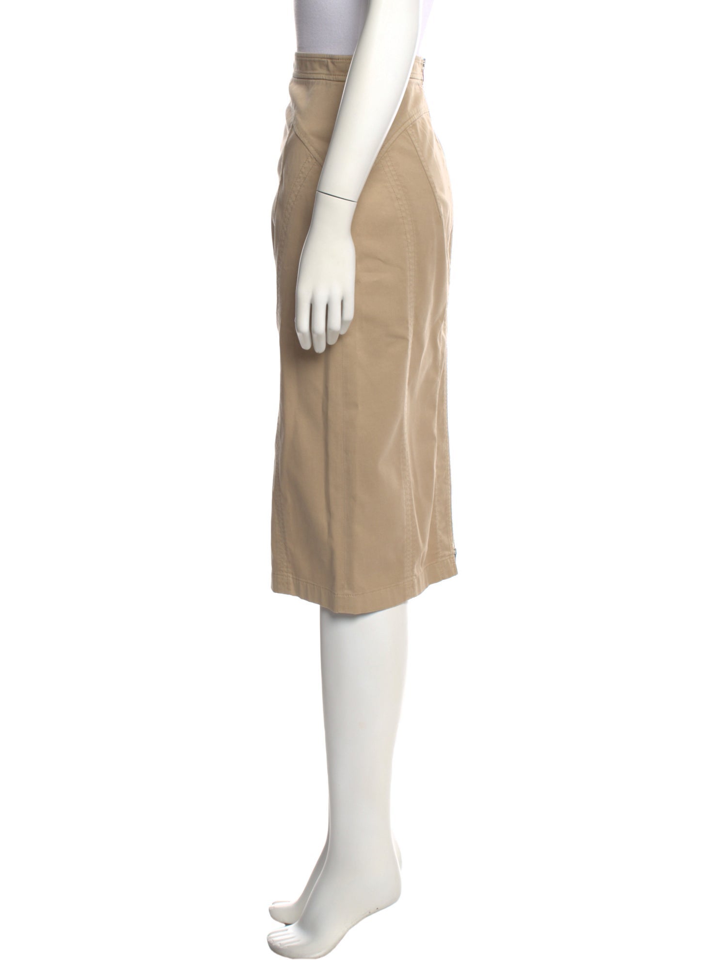 Nº 21 Mesh Accents Knee-Length Skirt