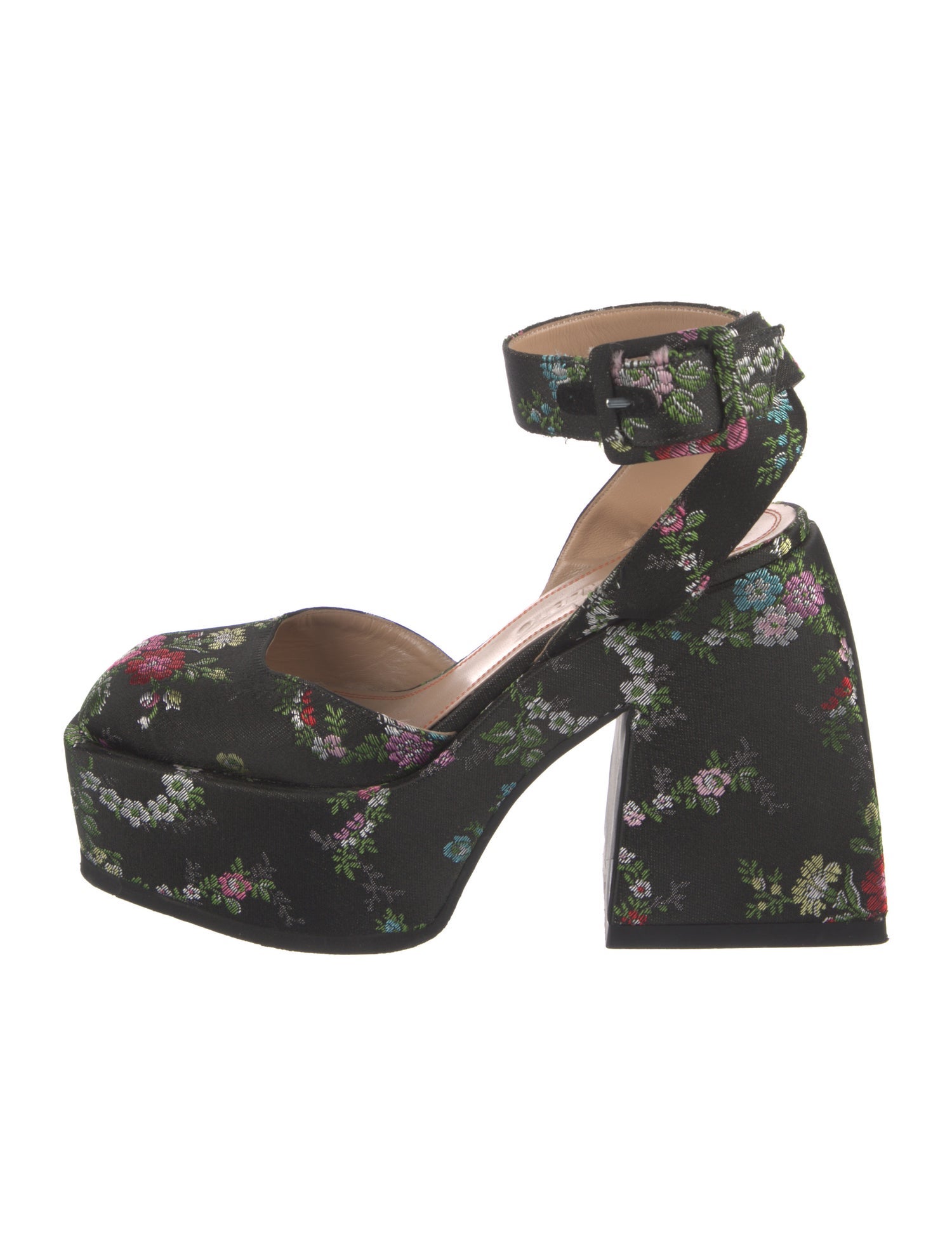 Nodaleto Floral Print D'Orsay Pumps