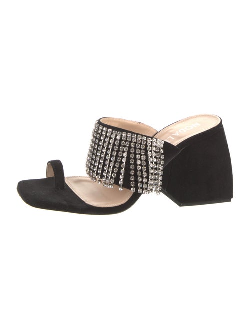Nodaleto Suede Crystal Embellishments Slides