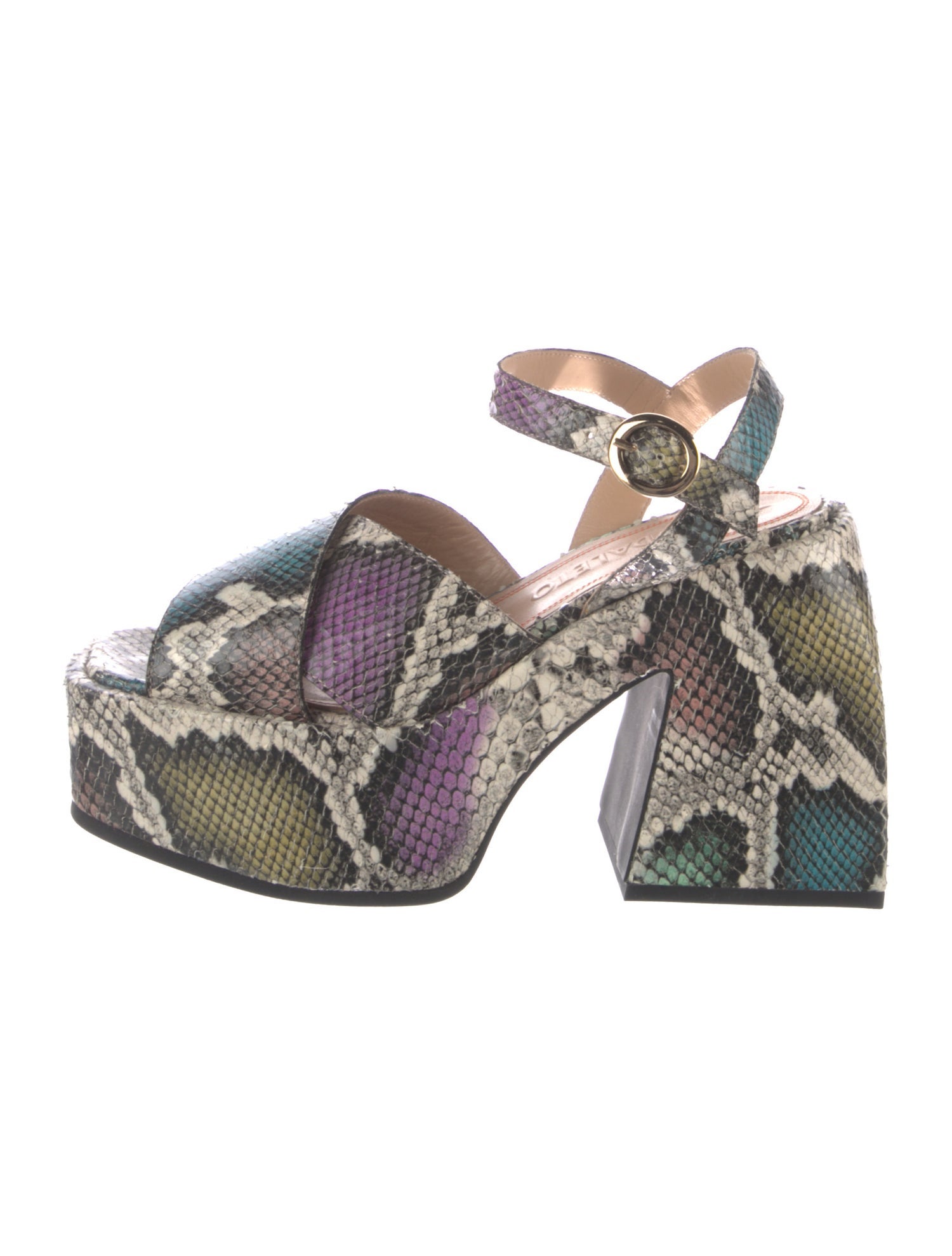 Nodaleto Snakeskin Animal Print Sandals