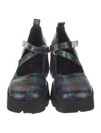 Nodaleto Leather Printed T-Strap Pumps