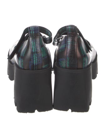 Nodaleto Leather Printed T-Strap Pumps