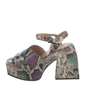 Nodaleto Leather Animal Print Sandals