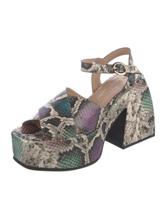 Nodaleto Leather Animal Print Sandals