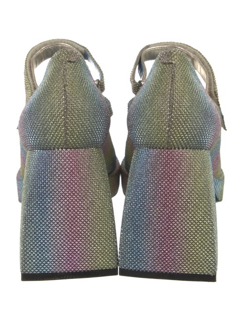 Nodaleto Printed Glitter Accents Slingback Pumps