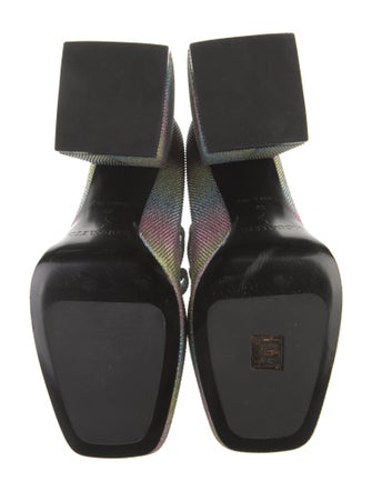 Nodaleto Printed Glitter Accents Slingback Pumps