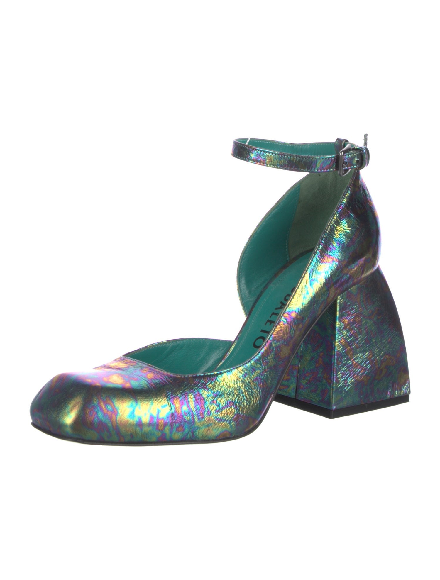 Nodaleto Patent Leather Printed D'Orsay Pumps