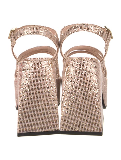 Nodaleto Animal Print Glitter Accents Sandals