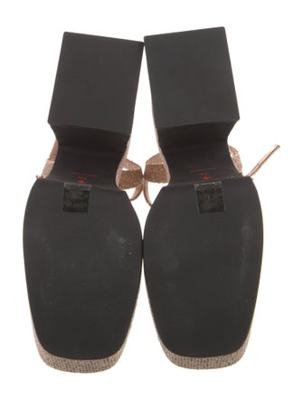 Nodaleto Animal Print Glitter Accents Sandals