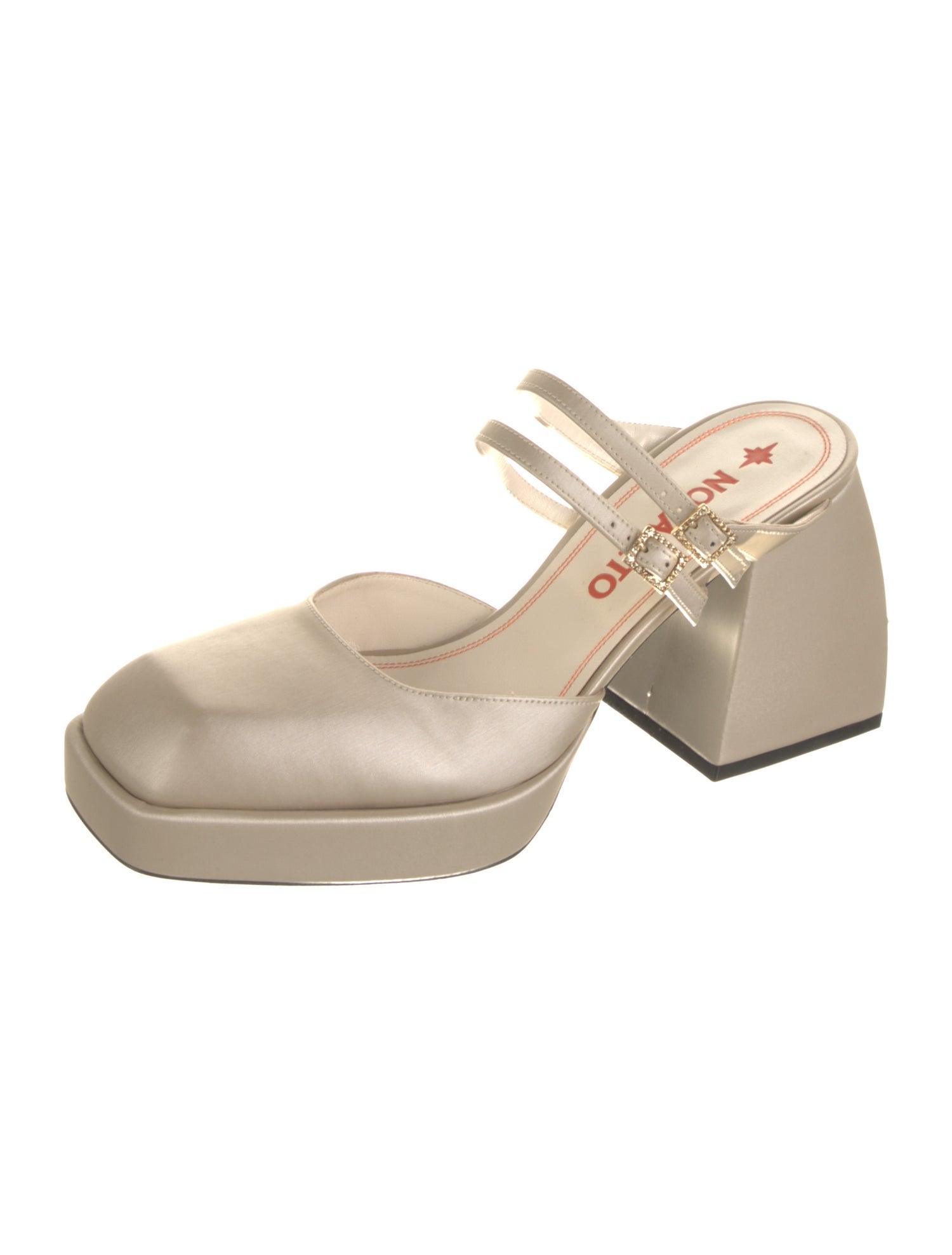 Nodaleto Satin Studded Accents Mules w/ Tags