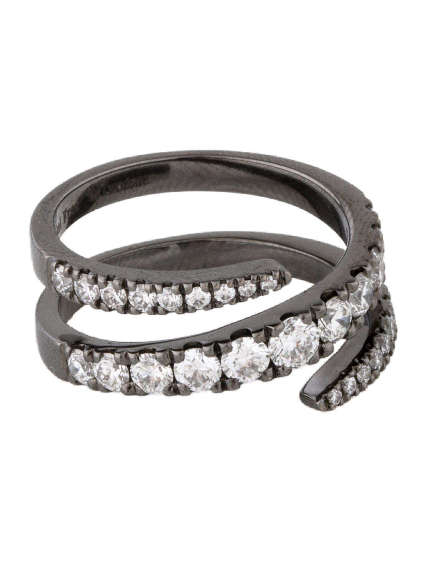 Noémie 18K Diamond Graduated Spiral Ring