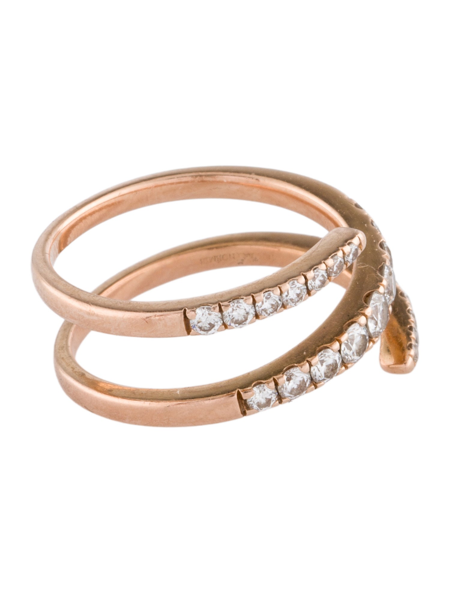 Noémie 18K Diamond Spiral Ring