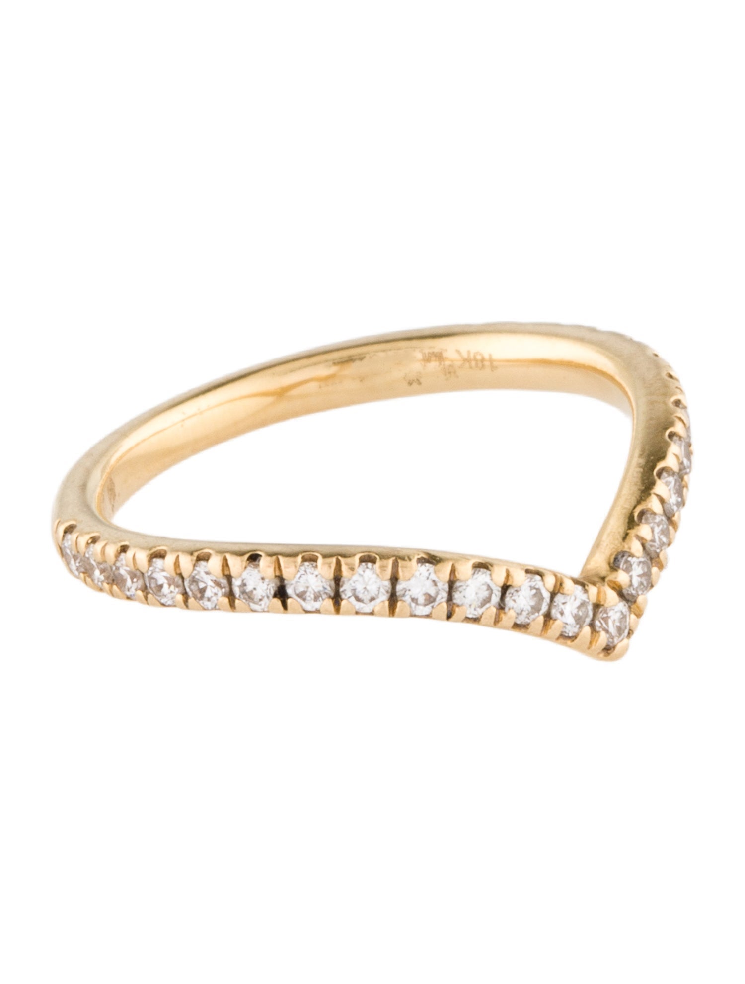 Noémie 18K Diamond Chevron Band